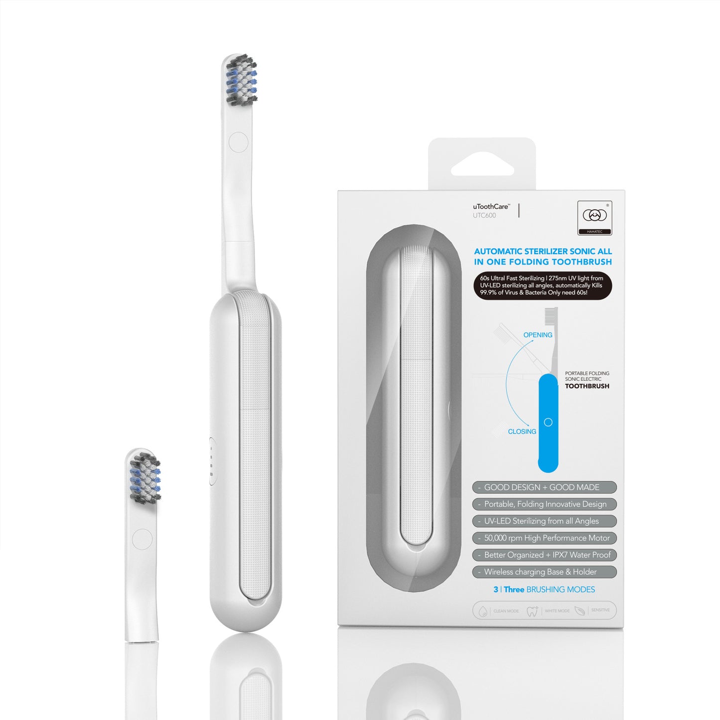 Intelligent Sterilization Induction 3 Speed Sonic Electric Toothbrush