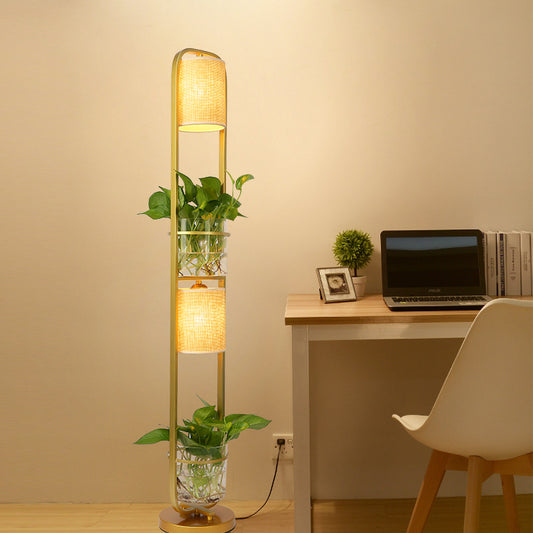 Vertical Plant Hydroponic Decoration Warm Floor Lamp