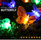 LED Solar String Lights Optical Fiber Butterfly Solar LED Spot Light Grass Christmas Festival Garden Decorative Colored Lights