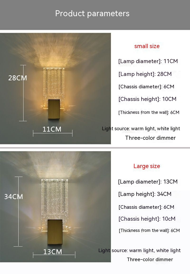 Modern Simple And Light Luxury Crystal Wall Lamp