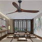 Industrial Solid Wood Leaf Of Fan With Light Restaurant