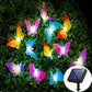 LED Solar String Lights Optical Fiber Butterfly Solar LED Spot Light Grass Christmas Festival Garden Decorative Colored Lights