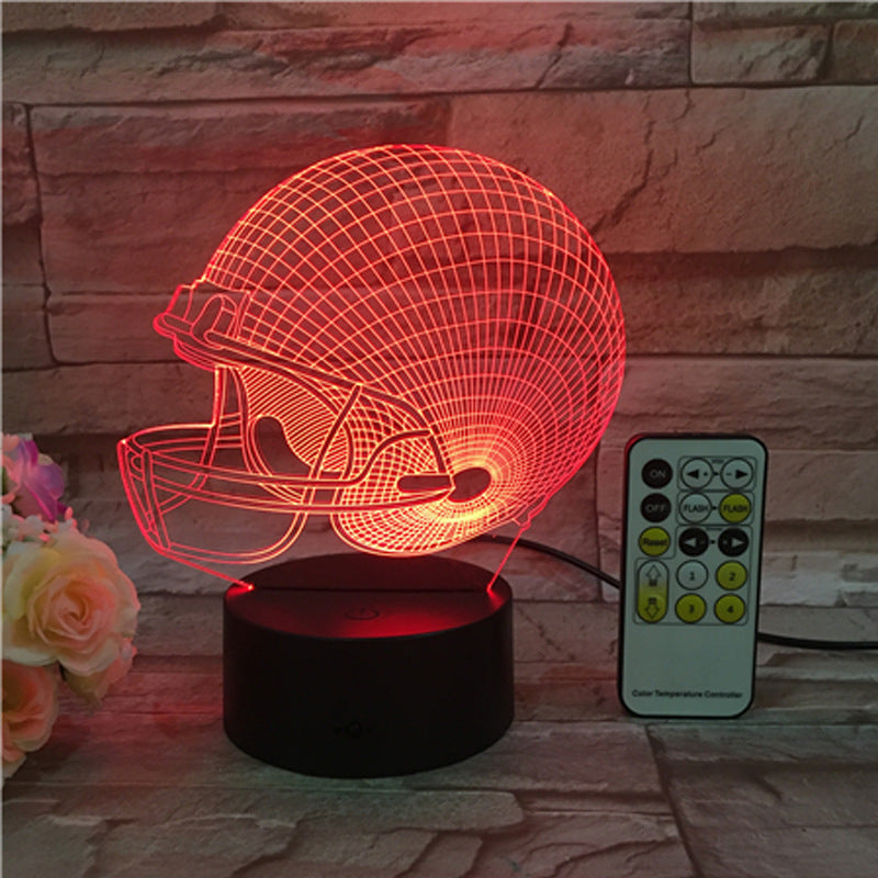 Football Helmet 3D Table Lamp