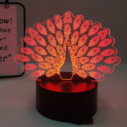 Peacock 3D Acrylic LED Light