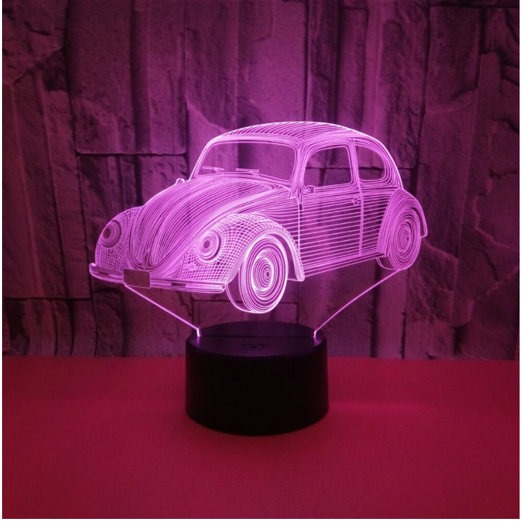 Colorful Touch Remote Control LED Visual Light Gift 3D Small Table Lamp