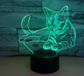 Colorful 3D Volt Cat Light 3D Light Illusion Light LED Light Acrylic Visual Stereo Light Touch USB Table Lamp