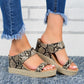 Large Size Hemp Rope Braided Platform Wedge Sandals Women