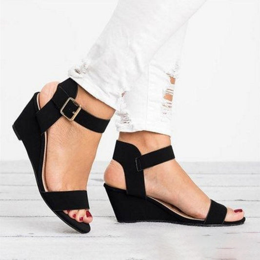 Spring And Summer New Wish Amazon Independent Station European And American Foreign Trade Plus Size Wedge Sandals Women