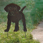 Wrought Iron Puppy Flower Insert Silhouette Ornament