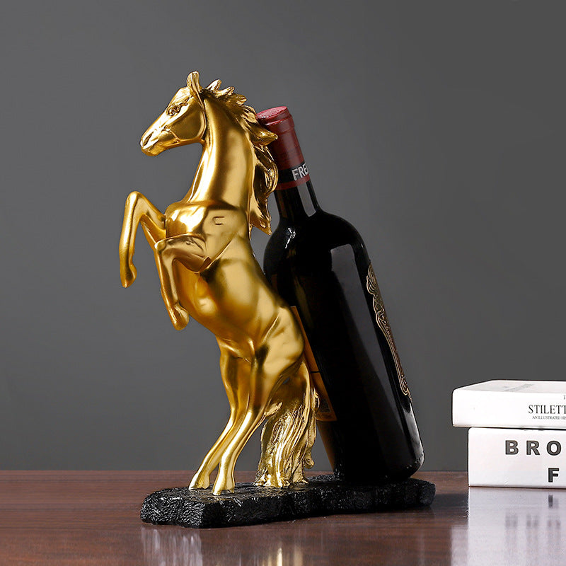 Golden Statue Resin Horse Sculpture Decoration Home Cabinet Decoration