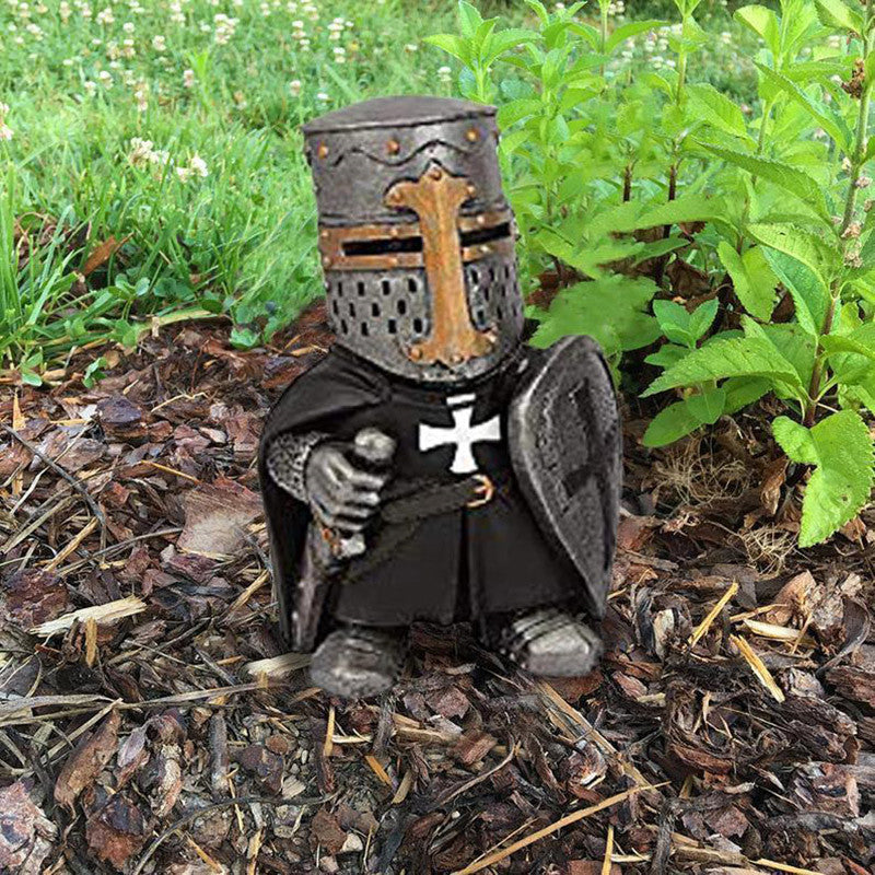 Gnomish Knight Guards Resin Ornaments Garden War Statue