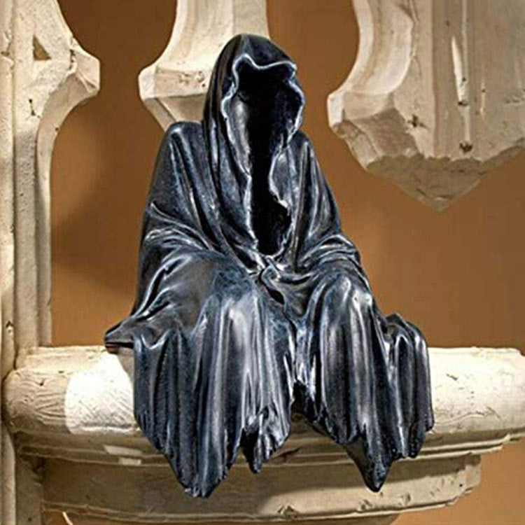 Reaper Sitting Statue Secret Style Crafts Gothic Creeper Resin Sitting Statue Ornaments