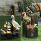 Duck Family Garden Statue Ornament Figurine