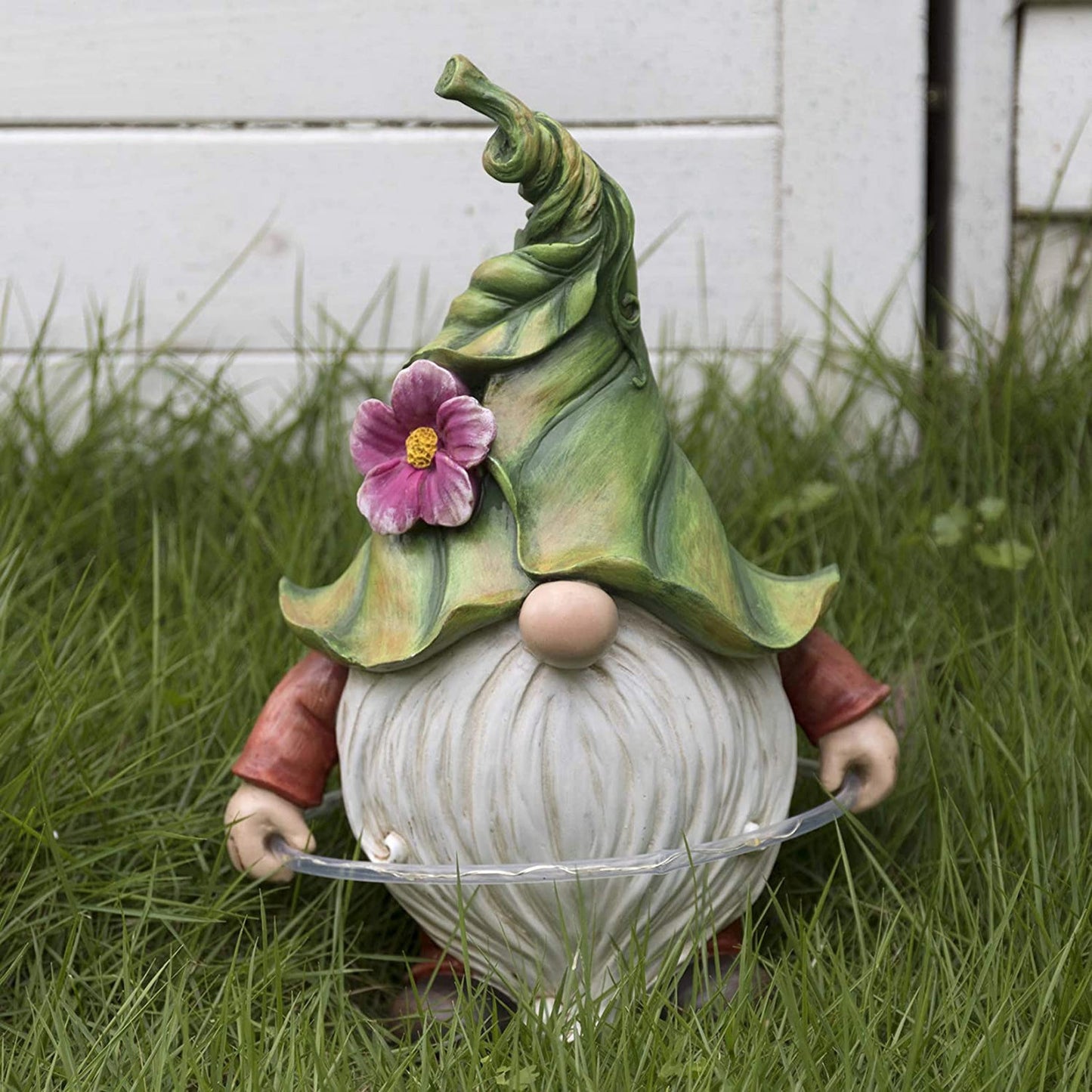 Garden Dwarf Statue-Resin Dwarf Statue Solar Led Lights Resin Crafts Outdoor Decoration Garden Lights Sculpture Ornaments