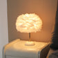 Feather Table Lamp Bedroom Girl Bed Head Creative Simple