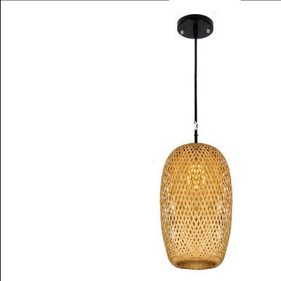 Chandelier Simple And Creative Idyllic Bamboo Weaving