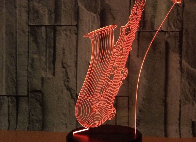 Saxophone 3D Night Light In 7 Colors