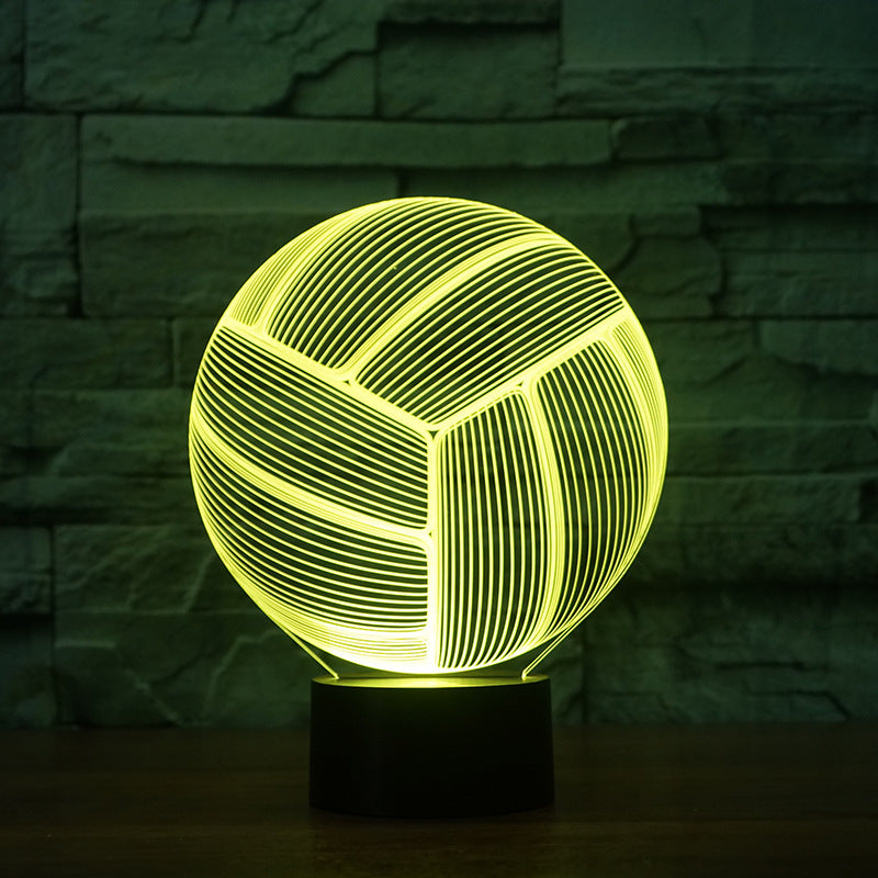 Sports volleyball 3D night light LED table lamp