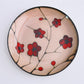 Floral round ceramic dinner plate