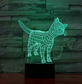 Colorful 3D Volt Cat Light 3D Light Illusion Light LED Light Acrylic Visual Stereo Light Touch USB Table Lamp