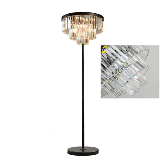 Luxury Crystal Floor Lamp Retro Simple Creative