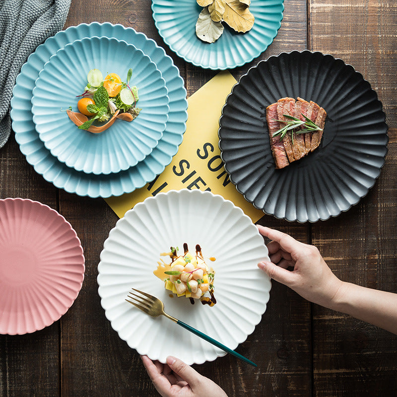 New Creative Stonework Pottery Plate Collection