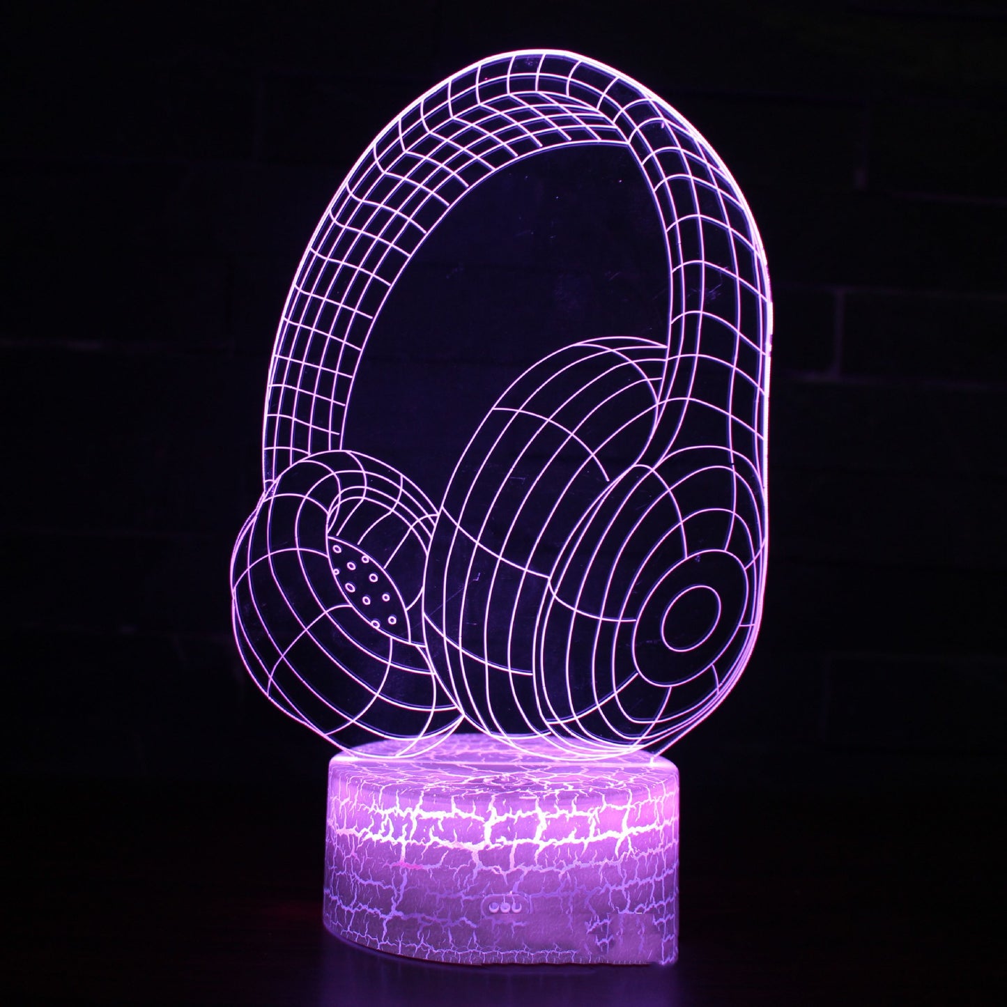 Creative 3d Small Night Lamp Desktop Decorative Lamp Headset 7 Color Changing Led Touch Remote Control Bedside Table Lamp