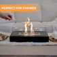 Contemporary Rectangle Glass Indoor Ethanol Fireplace