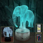 Elephant 3D Night Light Colorful Touch LED Visual Atmosphere Light