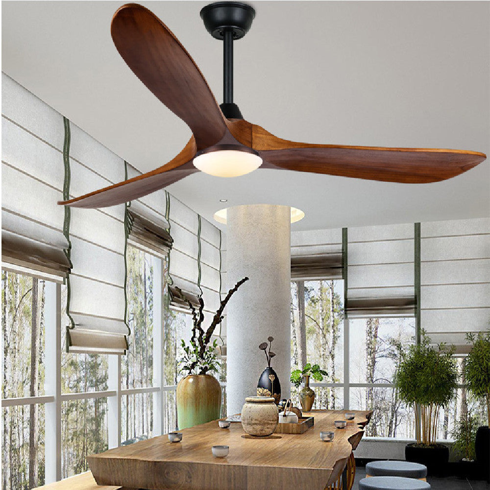 Solid Wood Variable Frequency Fan Lamp Pure Copper Motor