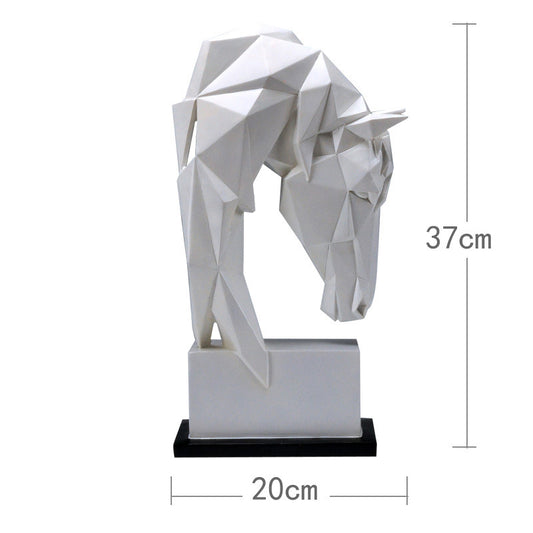 White Horse Head Statues