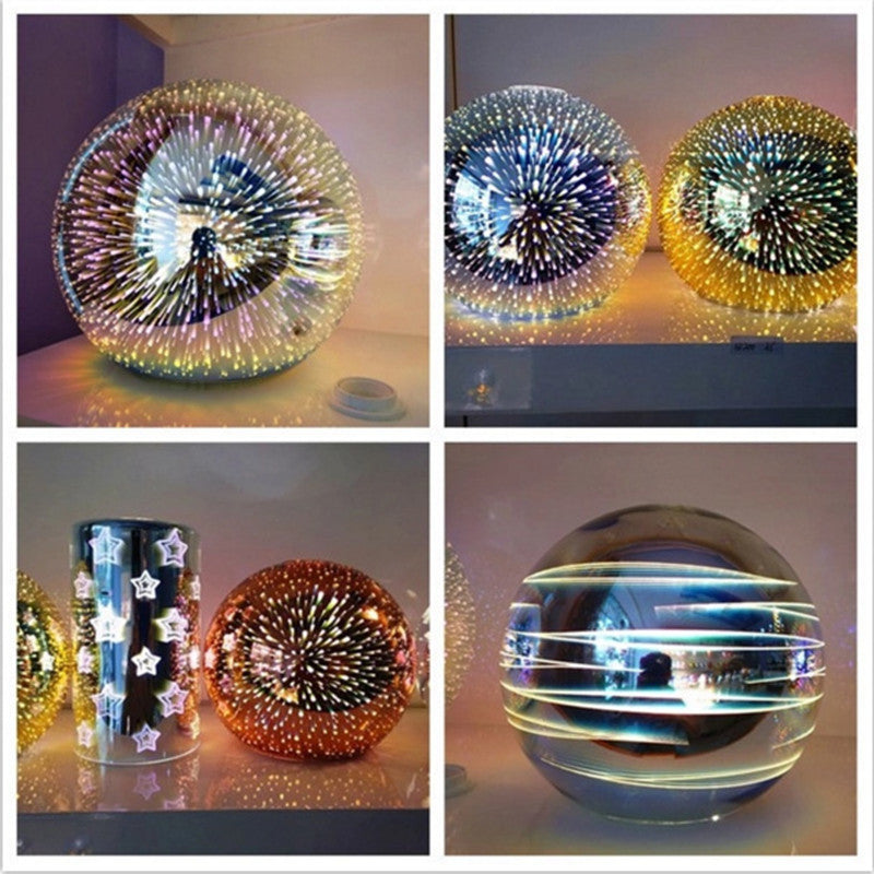 Creative 3D colored glass ball pendant lamp