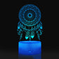 Creative Dream Catcher 3D Night Light Circular Touch Remote Control