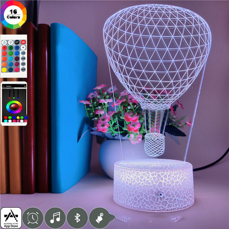 Hot air balloon 3D Night light Creative colorful Three-dimensional acrylic light