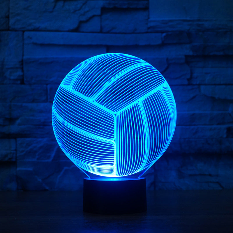 Sports volleyball 3D night light LED table lamp