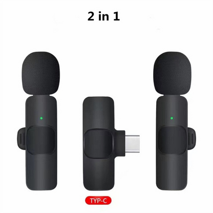 Professional Wireless Lavalier Lapel Microphone For IPhone, IPad - Cordless Omnidirectional Condenser Recording Mic For Interview Video Podcast Vlog YouTube