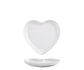 Heart Deco Pastel Ceramic Stone Dinner Plate Set