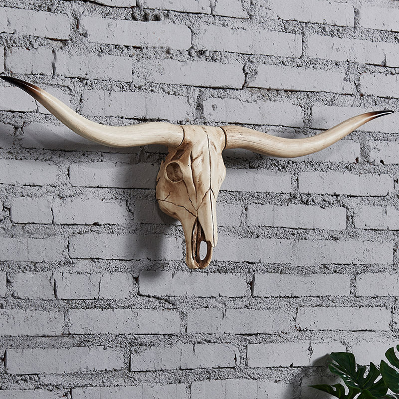 Resin Sheep Skull Wall Hanging Horn Wall Decoration