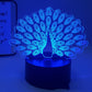 Peacock 3D Acrylic LED Light