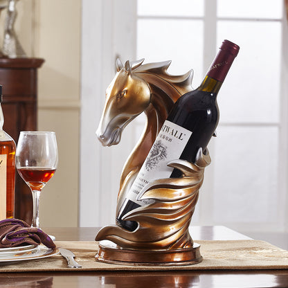 Horse Head Wine Rack Living Room Decoration Lucky Ornaments