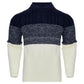 Men's Casual Color Block Long Sleeve Cable Knit Pullover Sweater