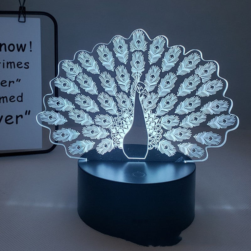 Peacock 3D Acrylic LED Light