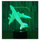 Air Plane 3D Illusion Table Lamp Illusion - 7 Colors