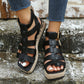 New Fashion Woven Hemp Rope Platform Wedge Sandals For Women