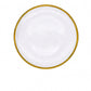 New Rainbow Ion Plated Hammer Pattern Glass Plate Luxury Dinnerware Set