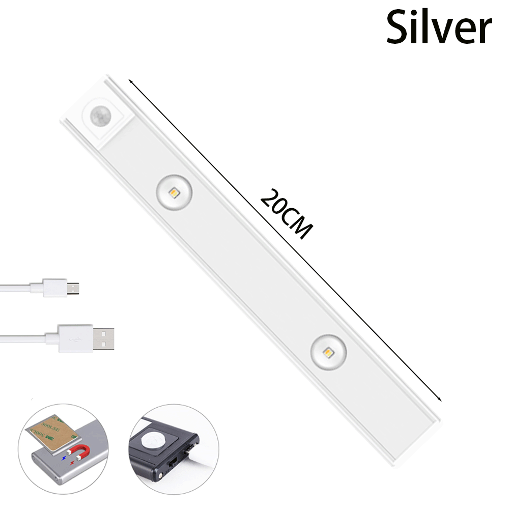 USB LED Night Light Motion Sensor Wireless Thin LED Wine Cooler Light For Kitchen Cabinet Bedroom Wardrobe Indoor Lighting