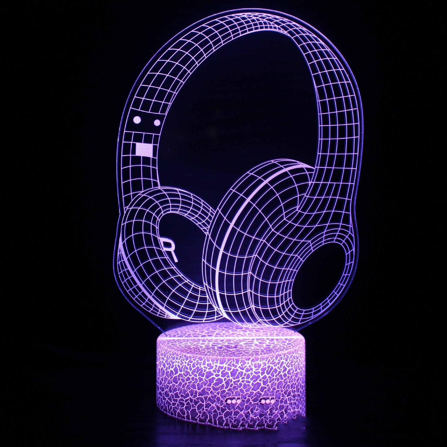 Creative 3d Small Night Lamp Desktop Decorative Lamp Headset 7 Color Changing Led Touch Remote Control Bedside Table Lamp