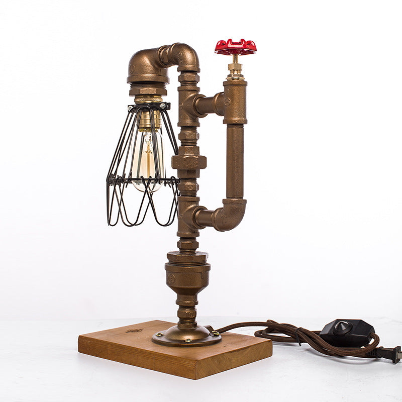 Loft Industrial Style Retro Table Lamp Edison Water Tube Table Lamp