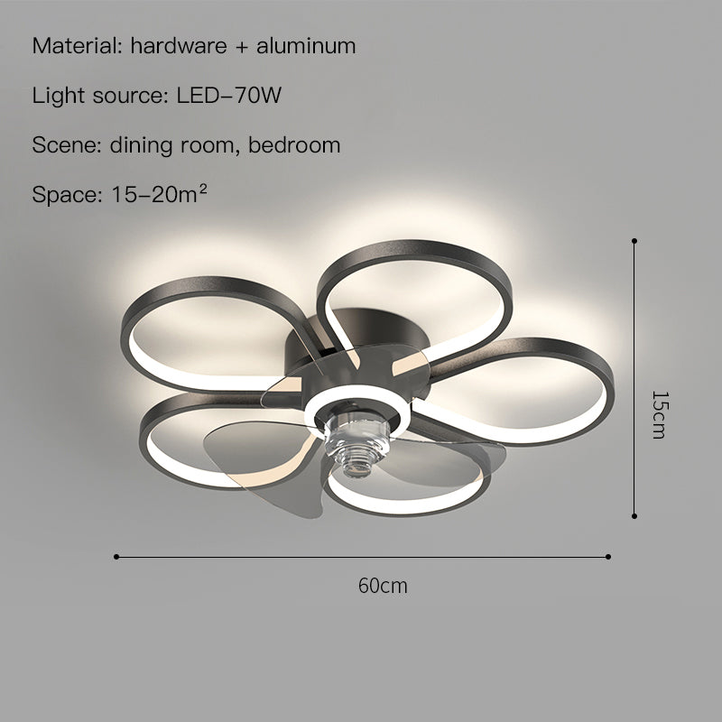 Simple Bedroom Fan Lamp Nordic Room Ceiling