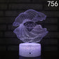 Crack Base LED Colorful Touch USB Plug-in 3D Small Night Lamp